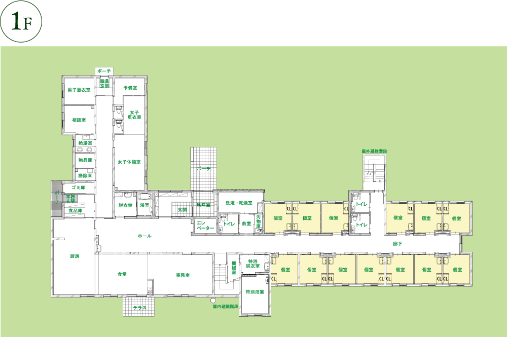 1F：見取り図